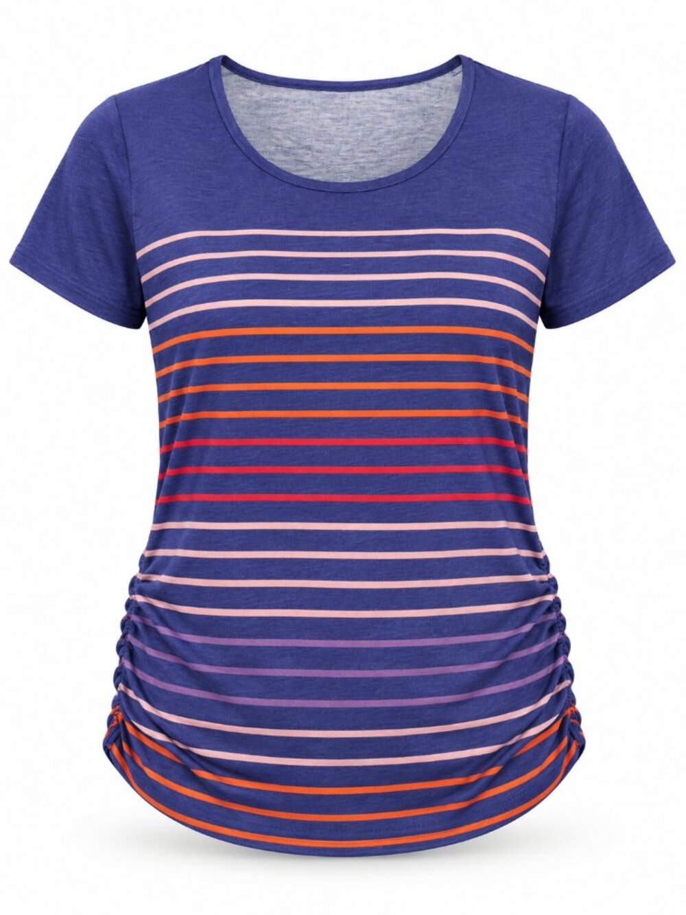 Shenanigans Striped Ruched Side Top NWT Size Small